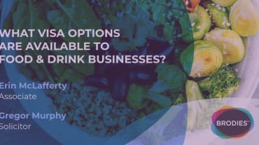 What visa options are available to food & drink businesses